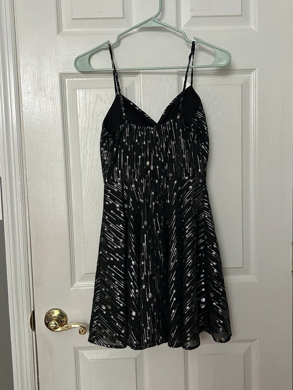 Trixxi Black and Silver Shimmery Party Dress Junior's Size 1 Y2K New Year's Glam - Picture 3 of 15